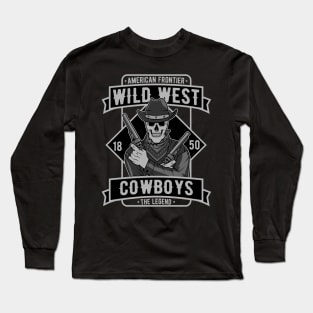 skull cowboy Long Sleeve T-Shirt